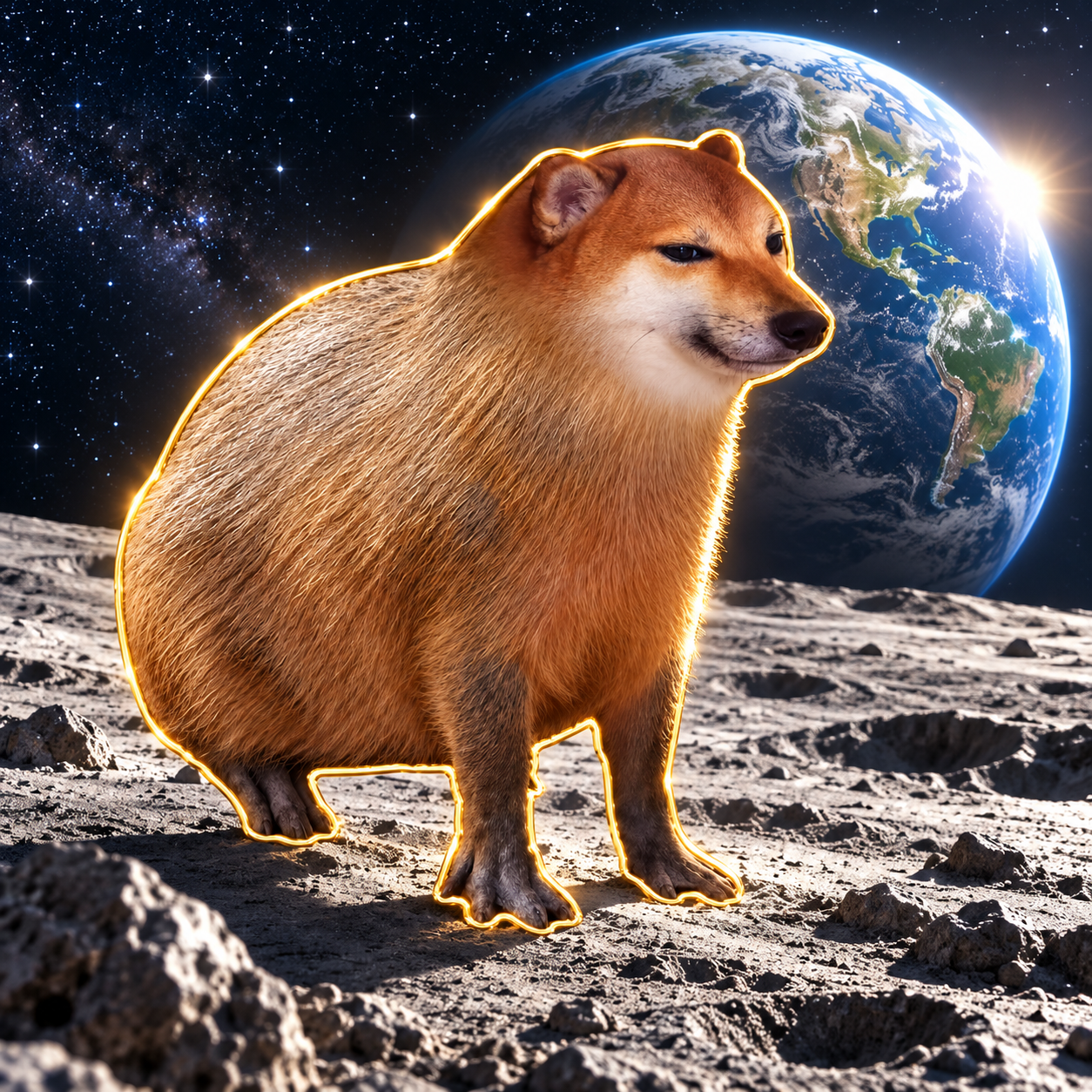 Dogebara on the Moon